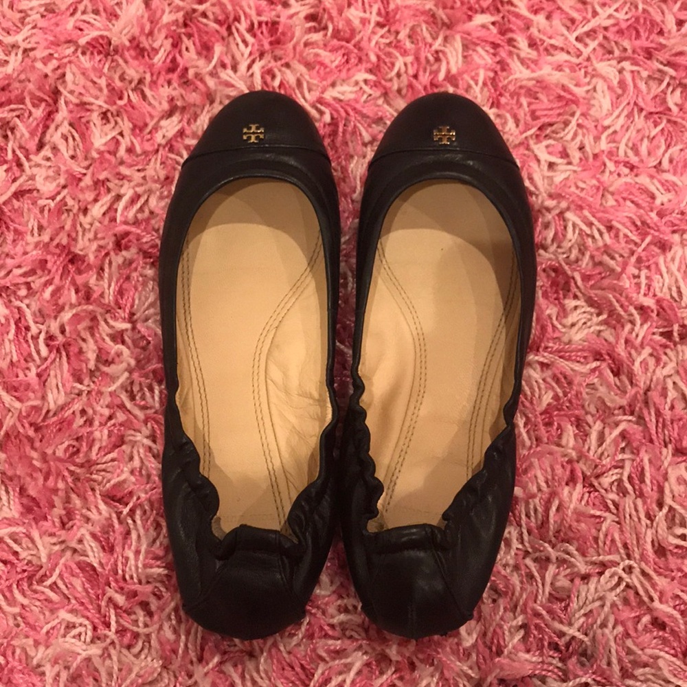 Tory Burch Black Flats